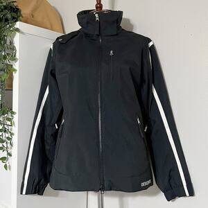 Descente Women's Black White Paddy Long Sleeves Full Zip Ski Jacket Size 8